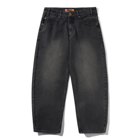 Denim Jeans|Pants-Butter Goods Baggy Denim Jeans, Distressed Black