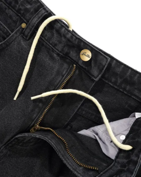 Denim Jeans|Pants-Butter Goods Baggy Denim Jeans, Distressed Black