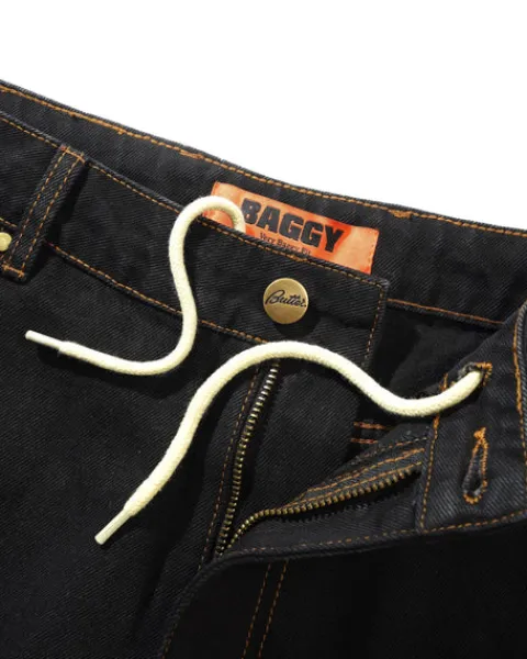 Denim Jeans|Pants-Butter Goods Baggy Denim Jeans, Washed Black