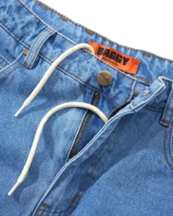 Denim Jeans|Pants-Butter Goods Baggy Denim Jeans, Washed Indigo