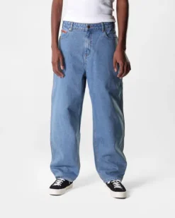 Denim Jeans|Pants-Butter Goods Baggy Denim Jeans, Washed Indigo