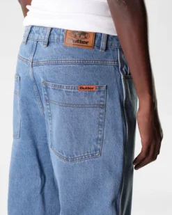 Denim Jeans|Pants-Butter Goods Baggy Denim Jeans, Washed Indigo