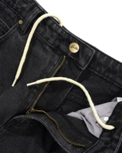 Denim Shorts|Shorts-Butter Goods Baggy Denim Shorts, Distressed Black