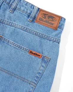 Denim Shorts|Shorts-Butter Goods Baggy Denim Shorts, Washed Indigo