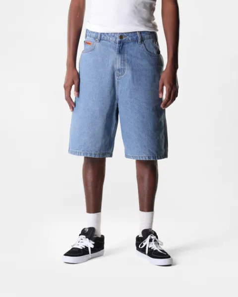 Denim Shorts|Shorts-Butter Goods Baggy Denim Shorts, Washed Indigo