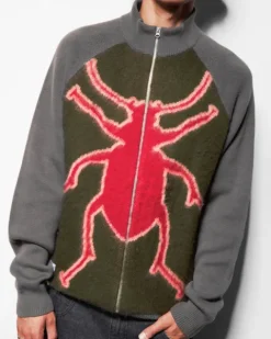 Knits-Butter Goods Beete Zip-Thru Knit weater, Back