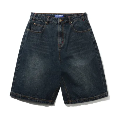 Denim Shorts|Shorts-Butter Goods Blotch Denim Shorts, Streaky Navy