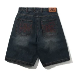 Denim Shorts|Shorts-Butter Goods Blotch Denim Shorts, Streaky Navy