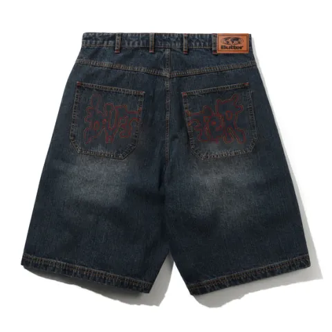 Denim Shorts|Shorts-Butter Goods Blotch Denim Shorts, Streaky Navy