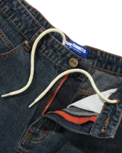 Denim Shorts|Shorts-Butter Goods Blotch Denim Shorts, Streaky Navy