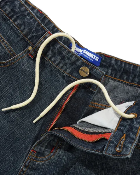 Denim Shorts|Shorts-Butter Goods Blotch Denim Shorts, Streaky Navy