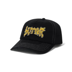 Hats|Beanies-Butter Goods Blotch 5 Panel Cap, Black