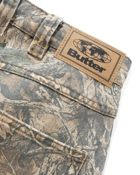 Denim Shorts|Shorts-Butter Goods Carpenter Denim Shorts, Forest Camo