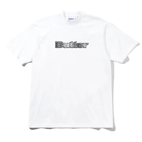 T-Shirts|Pullover Hoods-Butter Goods Chroe ogo Tee, White
