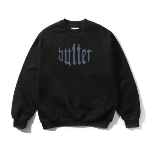 Zip-Thru Hoods|Pullover Hoods-Butter Goods Cut Out Appique Crewneck, Back