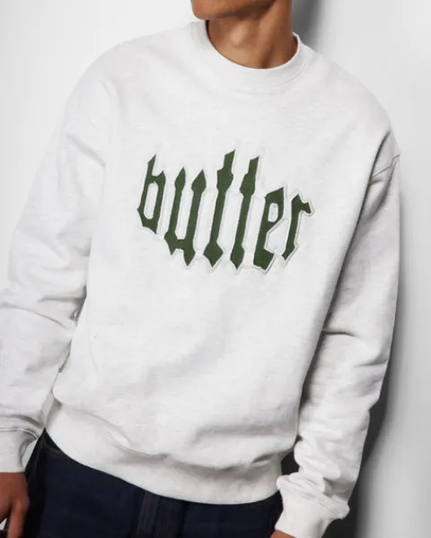 Zip-Thru Hoods|Pullover Hoods-Butter Goods Cut Out Appique Crewneck, Back