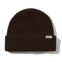 Hats|Beanies-Butter Goods Distressed Waffle Knit Beanie, Washed Bark