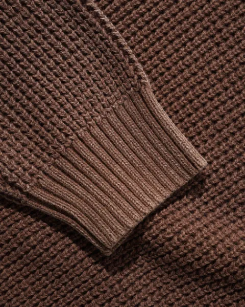 Knits-Butter Goods Ditreed Waffe Knit weater, Wahed Bark
