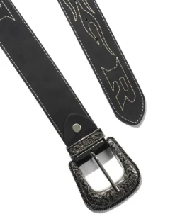 Accessories-Butter Goods Flame Stitch Belt, Black