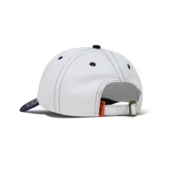 Hats|Beanies-Butter Goods Footprints 6 Panel Cap, White