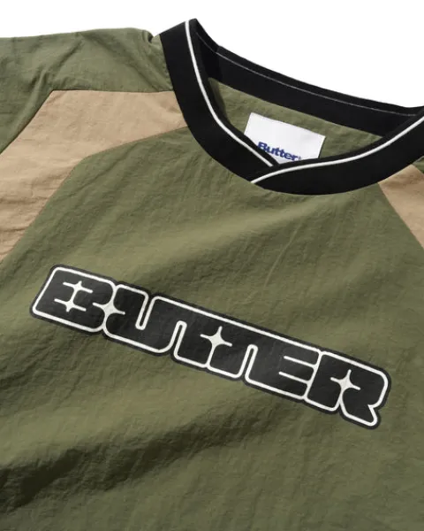 Jackets-Butter Goods Gint Puover Training Jacket, age / Earth