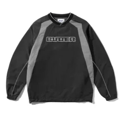 Jackets-Butter Goods Gint Puover Training Jacket, Back / Grey