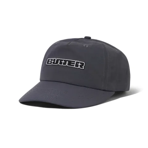 Hats|Beanies-Butter Goods Glint Snapback Cap, Dark Grey