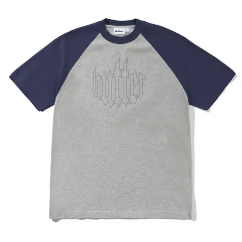 T-Shirts-Butter Goods Harvet Ragan Tee, Navy / Heather