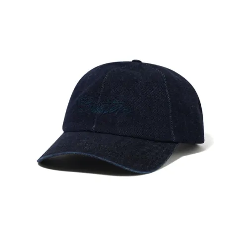 Hats|Beanies-Butter Goods Jive 6 Panel Cap, Rinsed Indigo
