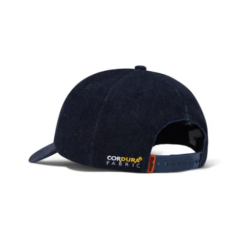 Hats|Beanies-Butter Goods Jive 6 Panel Cap, Rinsed Indigo