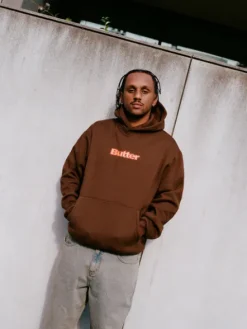T-Shirts|Pullover Hoods-Butter Goods ogo Puover Hood, Dark Brown