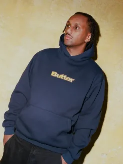 T-Shirts|Pullover Hoods-Butter Goods ogo Puover Hood, Navy