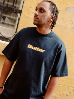 T-Shirts|Pullover Hoods-Butter Goods ogo Tee, Navy