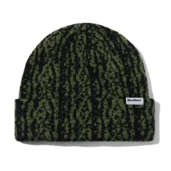 Hats|Beanies-Butter Goods Lowland Camo Beanie, Green