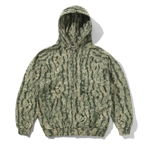 Zip-Thru Hoods|Pullover Hoods-Butter Goods owand Cao Zip-Thru Hood, Wahed Green