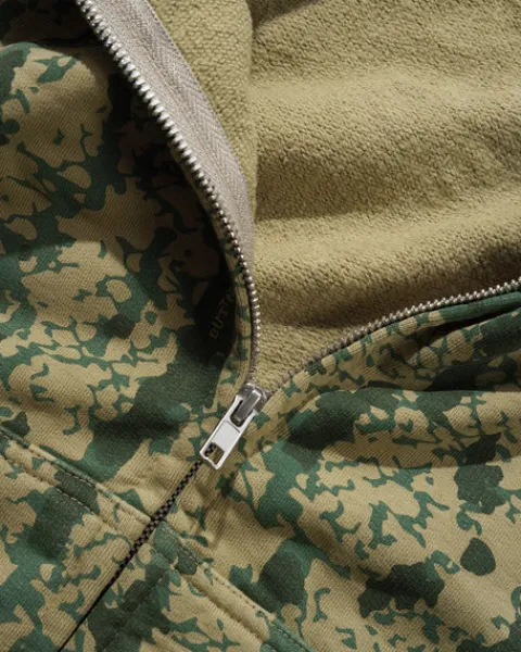 Zip-Thru Hoods|Pullover Hoods-Butter Goods owand Cao Zip-Thru Hood, Wahed Green