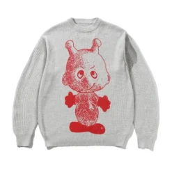 Knits-Butter Goods Newcoer Reveribe Knit weater, Grey