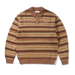 Knits-Butter Goods Obre tripe Knit weater, Chocoate
