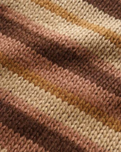 Knits-Butter Goods Obre tripe Knit weater, Chocoate