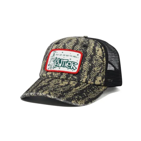 Hats|Beanies-Butter Goods Pay Up Trucker Cap, Lowland Camo