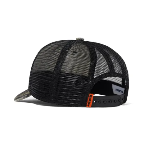 Hats|Beanies-Butter Goods Pay Up Trucker Cap, Lowland Camo