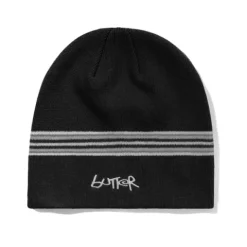 Hats|Beanies-Butter Goods Pier Skully Beanie, Black
