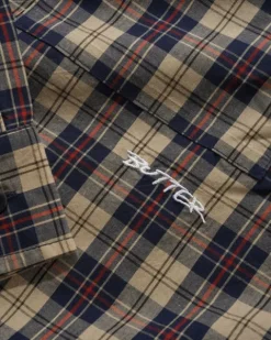 Shirts| Shirts-Butter Goods Paid hirt, Beige / Navy