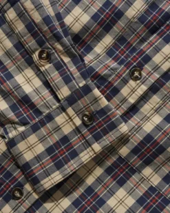 Shirts| Shirts-Butter Goods Paid hirt, Beige / Navy