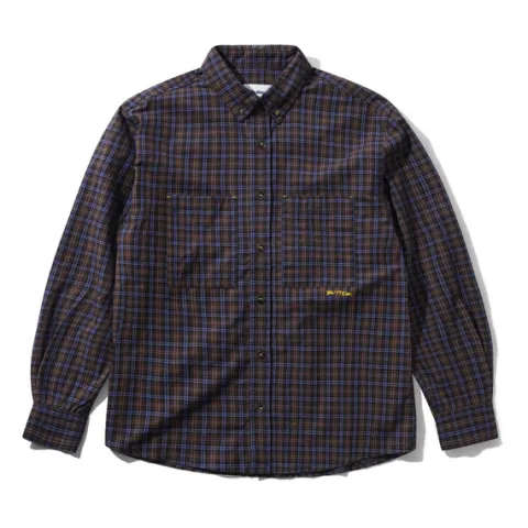 Shirts| Shirts-Butter Goods Paid hirt, Brown / Cobat