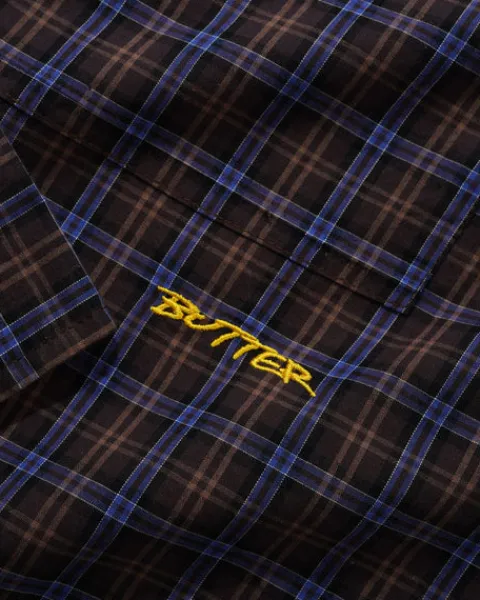Shirts| Shirts-Butter Goods Paid hirt, Brown / Cobat