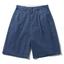 T-Shirts|Pullover Hoods-Butter Goods Pleated Shorts, Navy