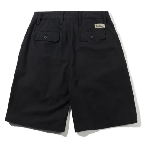 Denim Shorts|Shorts-Butter Goods Pleated Shorts, Washed Black