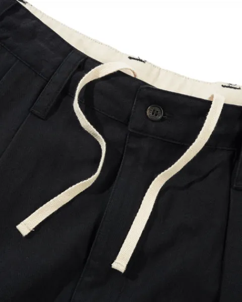 Denim Shorts|Shorts-Butter Goods Pleated Shorts, Washed Black