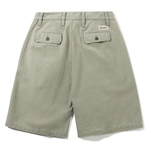 Denim Shorts|Shorts-Butter Goods Pleated Shorts, Washed Fatigue
